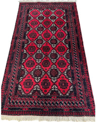 Hand-Knotted Afghani Baluch Wool Rug - 3’1” x 6’9” Rugistan