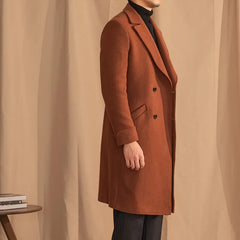 Wool Double-Breasted Overcoat Family Shopolf