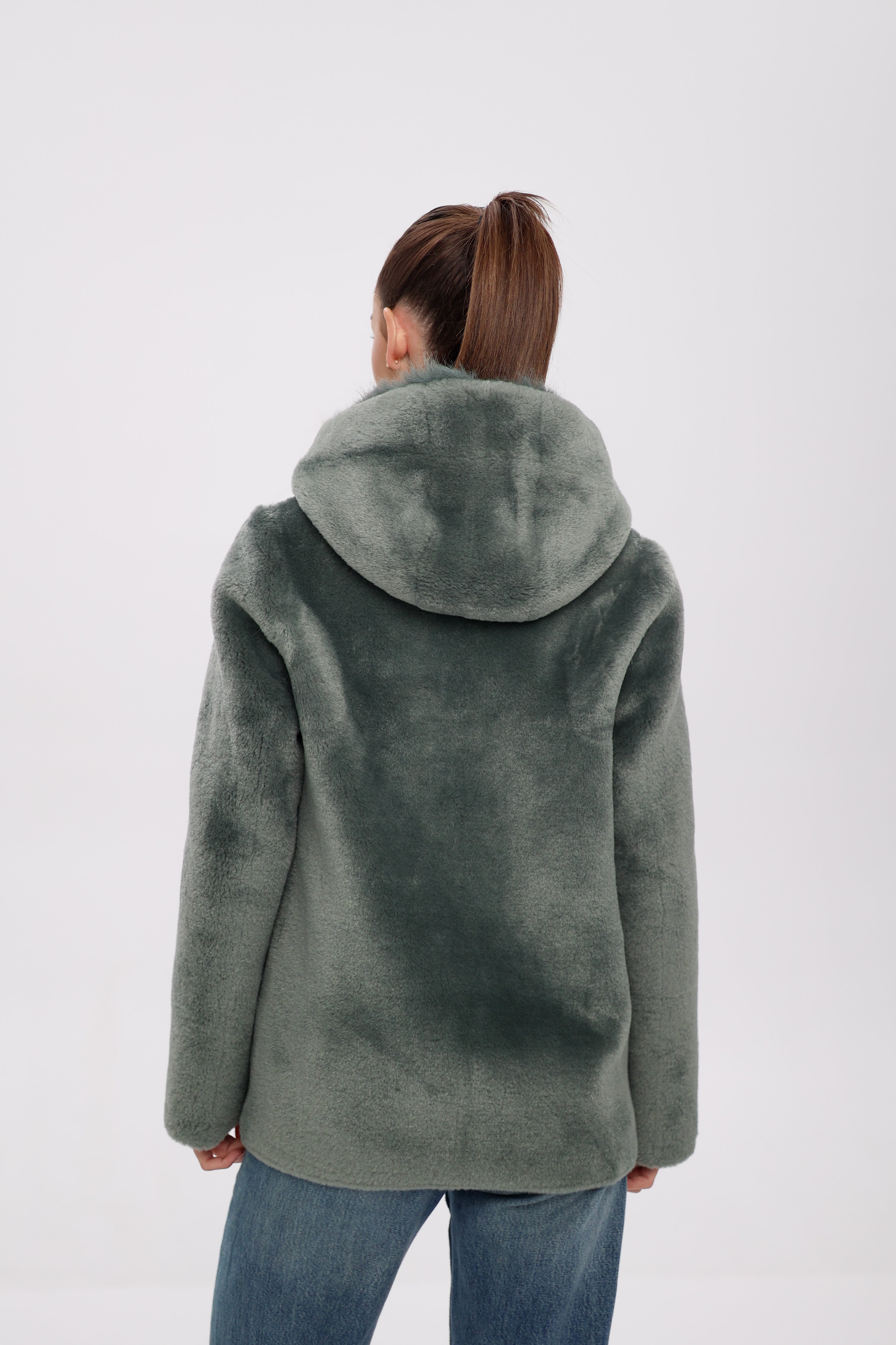 ⇆ Reversible Hooded Wool Blend Jacket Alaska® Outerwear Company