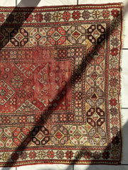 Antique Turkish Wool Distressed Prayer Rug 4’3” x 5’11” Rugistan