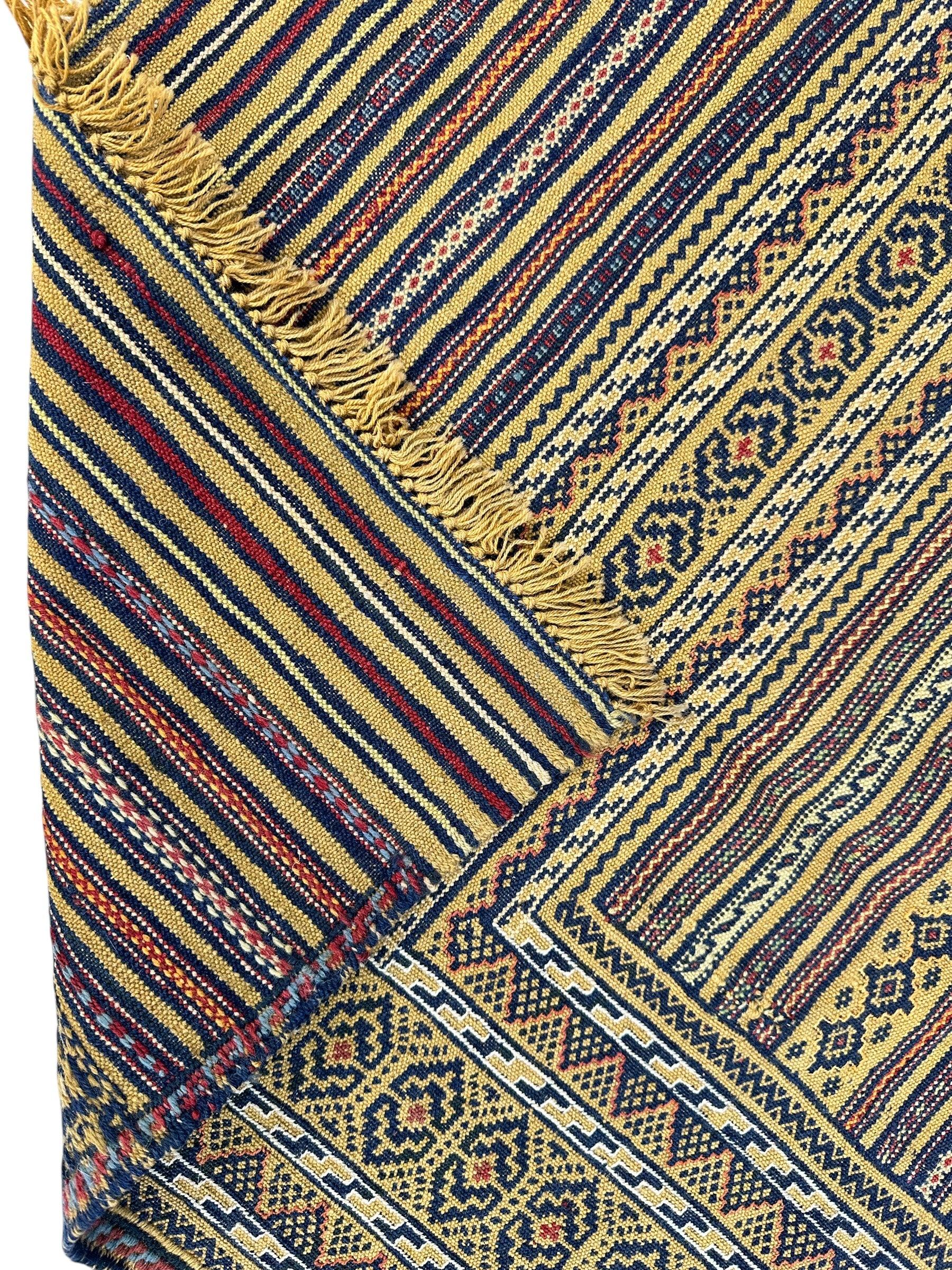 Hand-Woven Afghani Maliki Wool Kilim Rug - 4'5" x 6' Rugistan