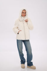 ⇆ Reversible Hooded Wool Blend Jacket Alaska® Outerwear Company