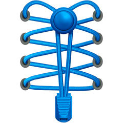 Blue and gray hair tie holder on a white background