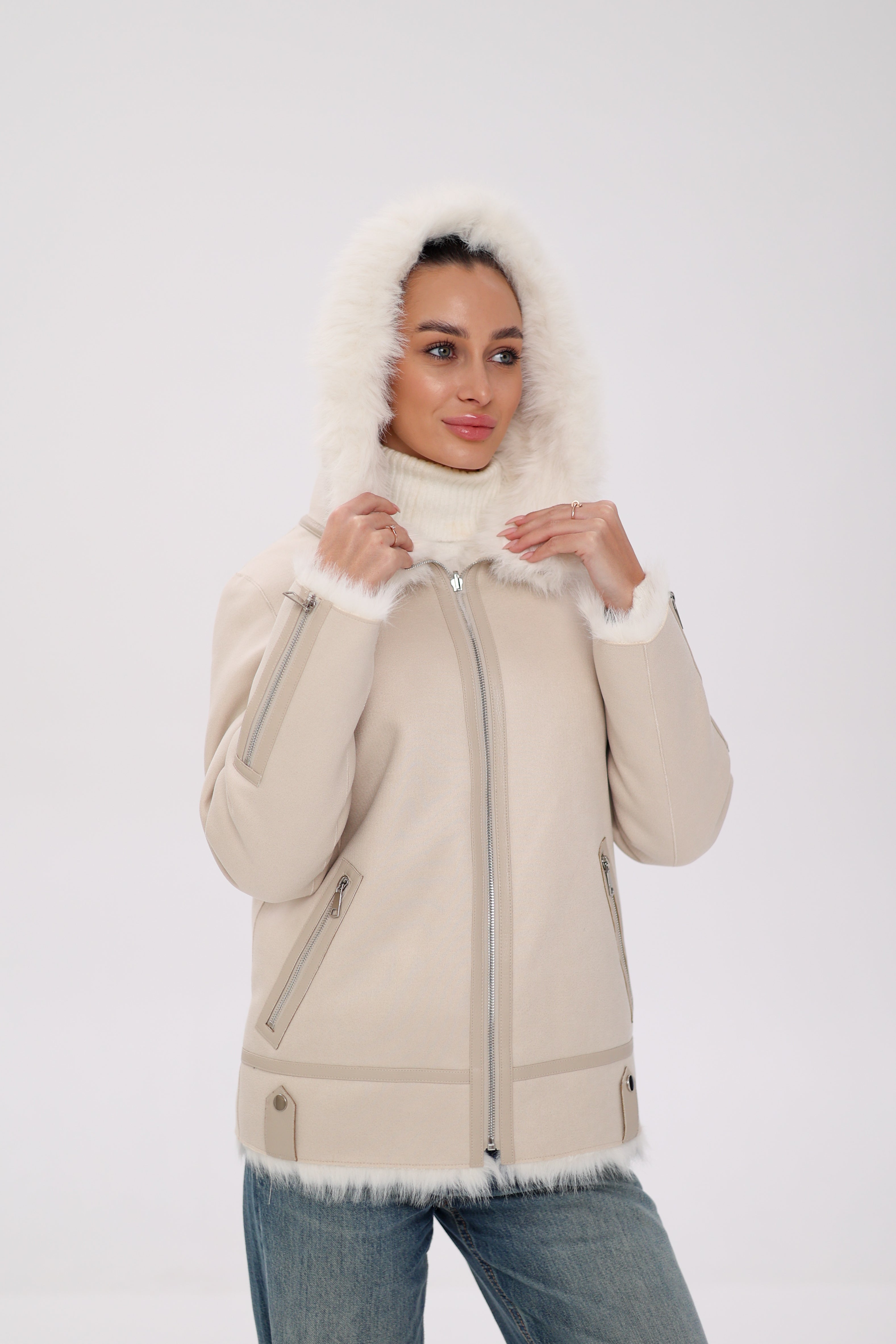 ⇆ Reversible Hooded Wool Blend Jacket Alaska® Outerwear Company