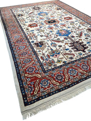 Hand-Knotted Vintage Afghani Serapi Wool Rug – 10'10" x 15'10" – Elegant Traditional Area Rug Rugistan