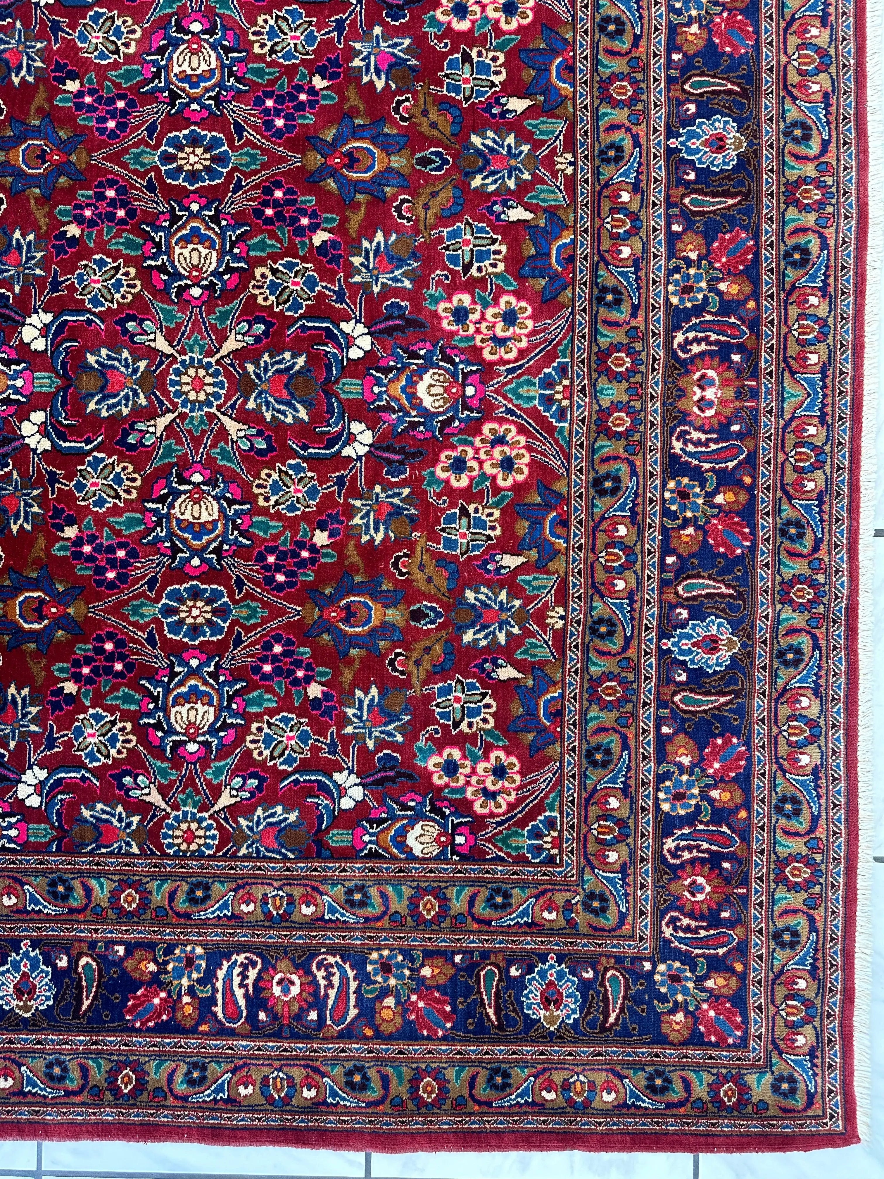 Persian Mashhad I Fine Allover Rug Wool 7 x 10 Rugistan