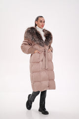 Rei Silver Fox Fully Lined Hood Down Coat in Blush Alaska® Outerwear Company