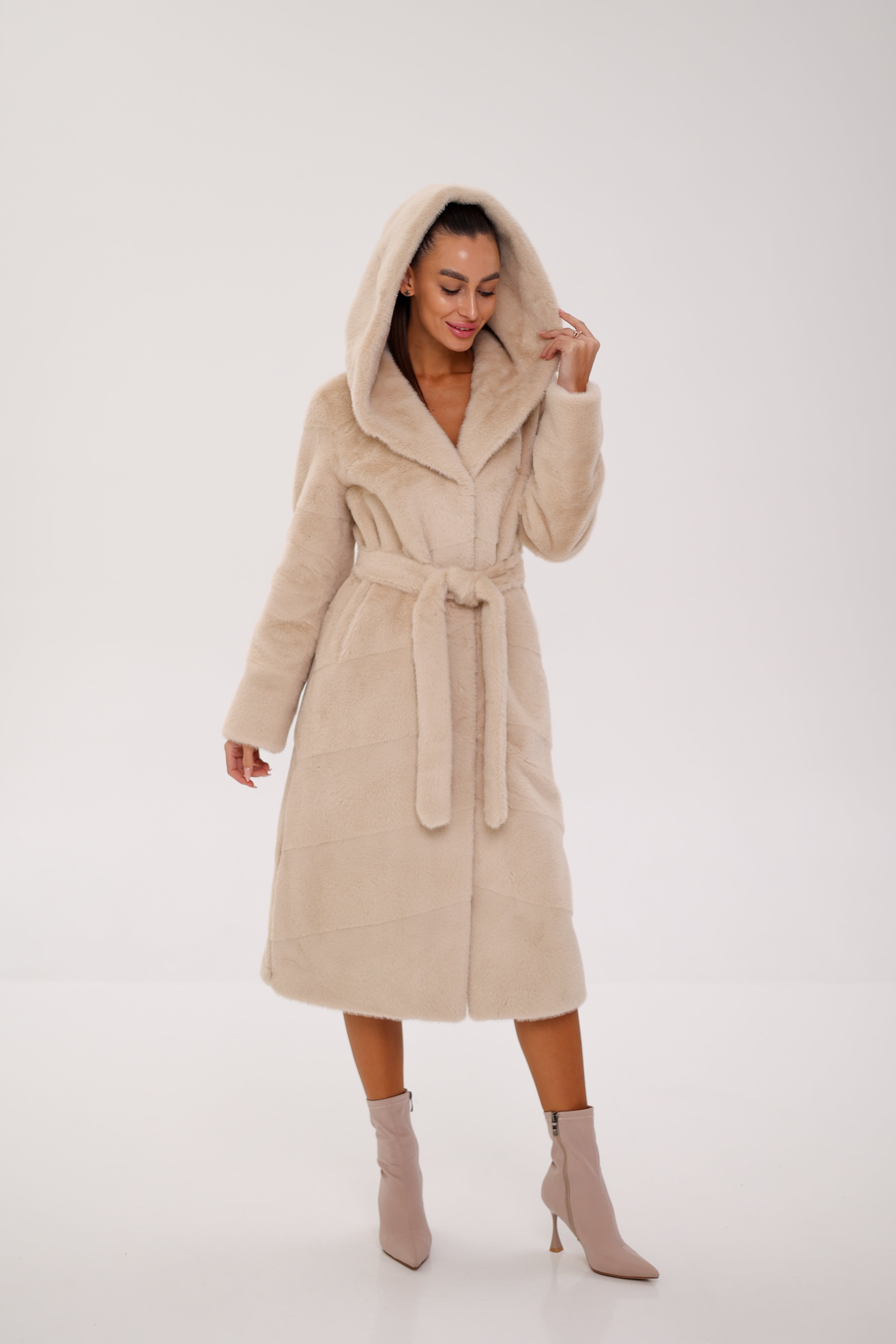 Faux Mink Effect Fur Hooded Coat Alaska® Outerwear Company