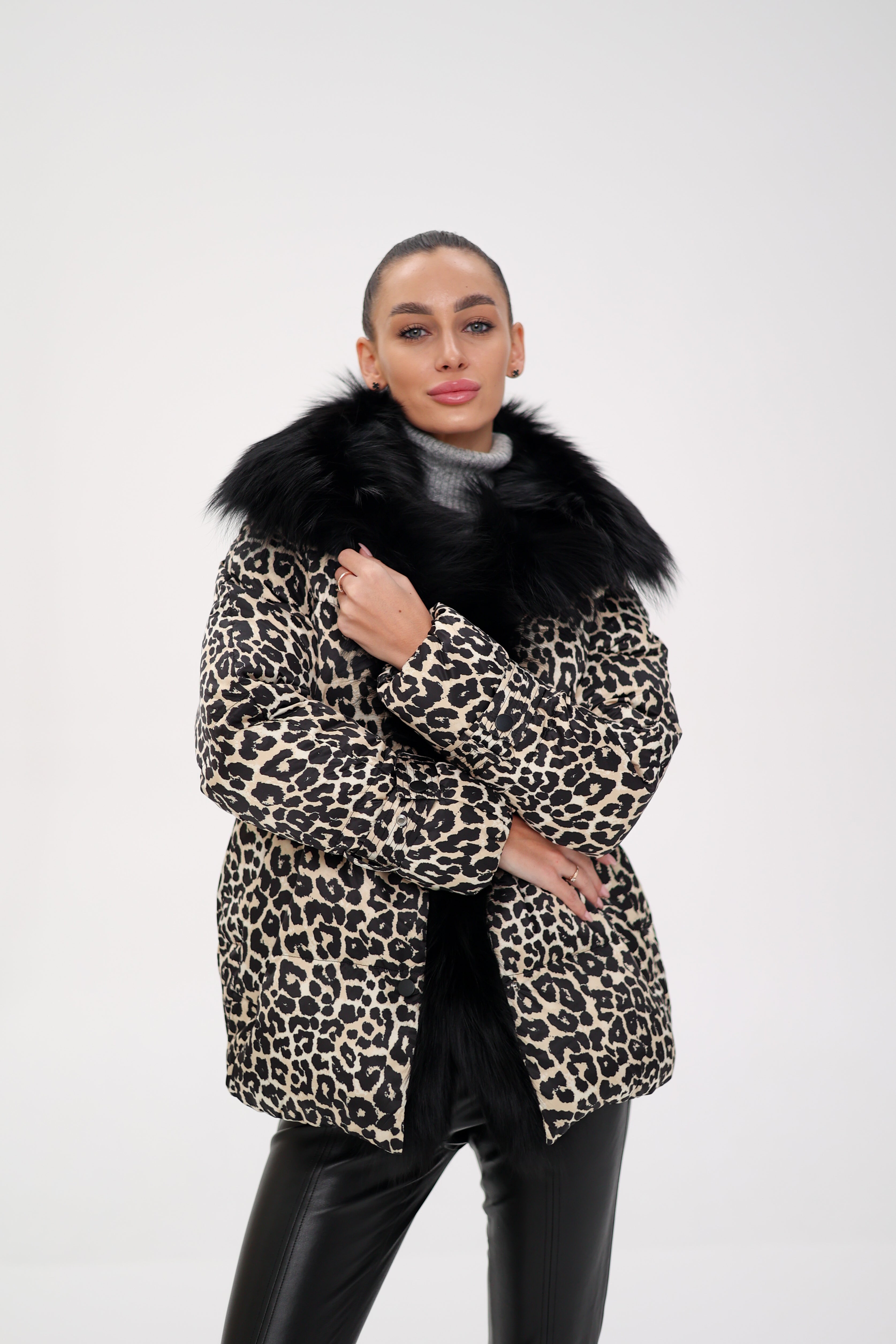 Genuine Polar Fox Leopard Luxe Down Parka Alaska® Outerwear Company