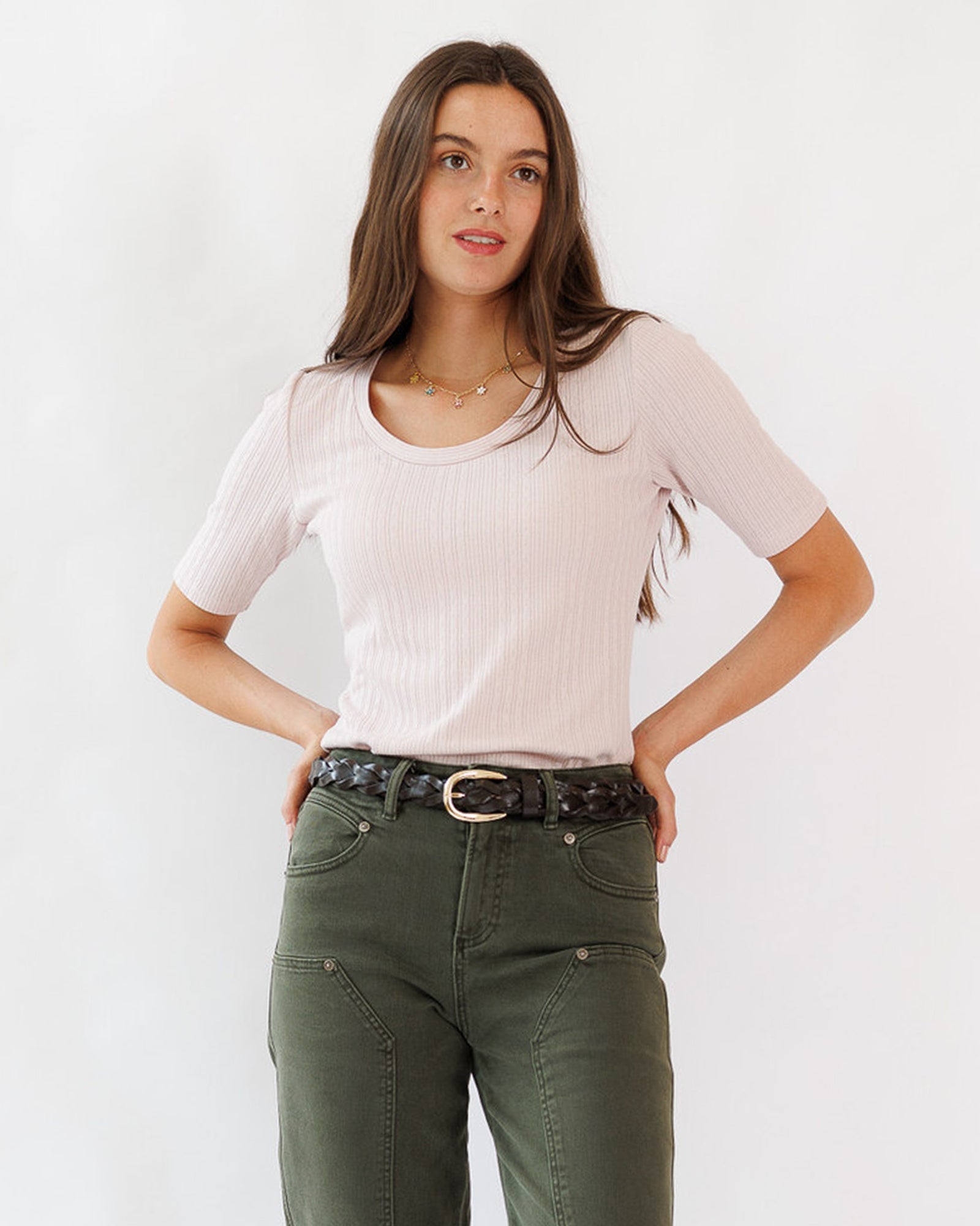 Pointelle Perfection Tee Downeast