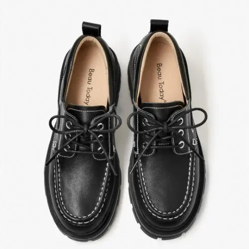 Women's Genuine Leather Platform Shoes | Elevated Style