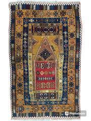 Antique Anatolian Wool Prayer Rug 4’ x 6’6” Rugistan