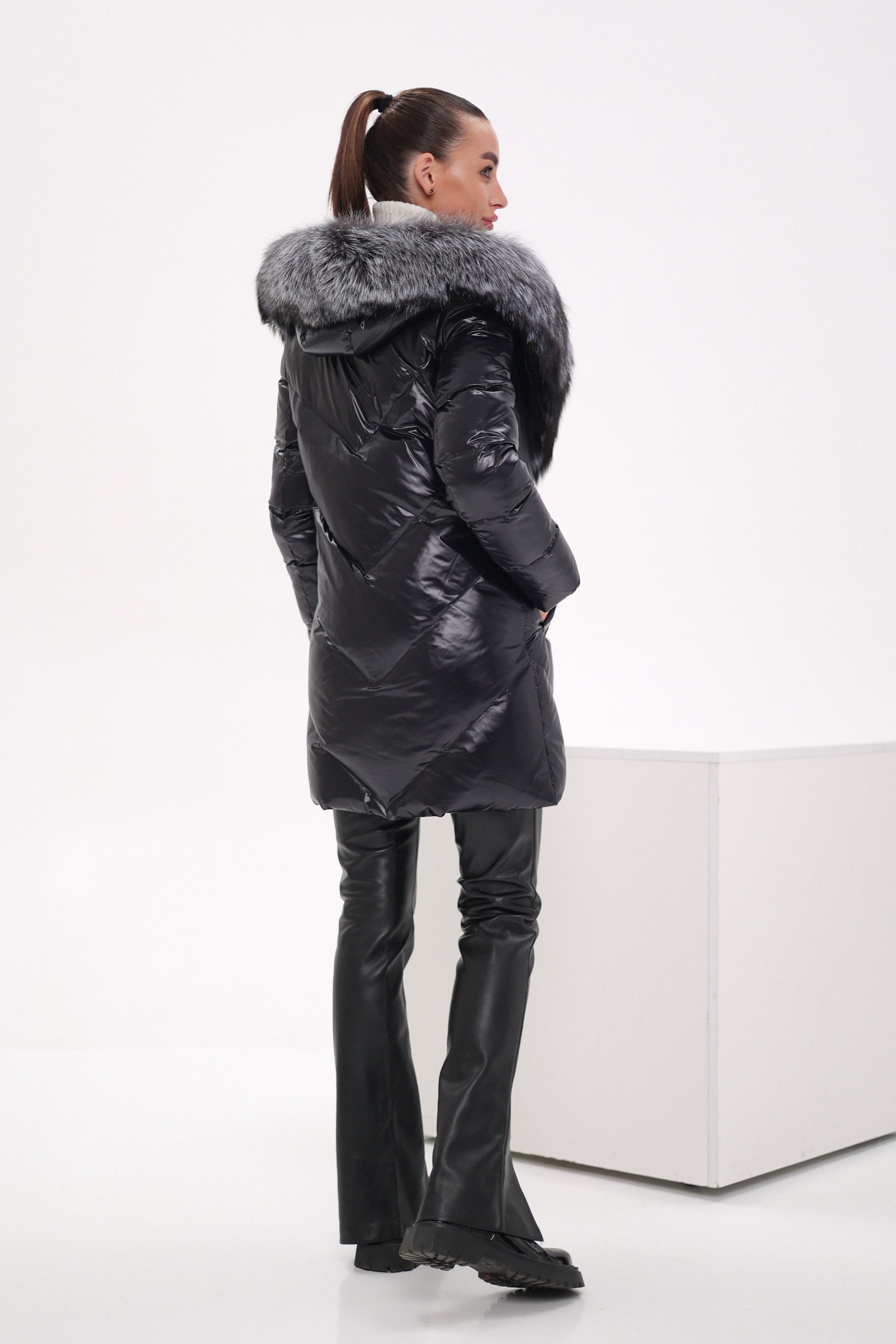 Genuine Silver Fox Fur Down Fill Coat Alaska® Outerwear Company