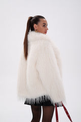 Faux Ostrich Luxe Wool Blend Coat Alaska® Outerwear Company