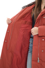 Genuine Silver Fox Fur Trim Down Coat Alaska® Outerwear Company