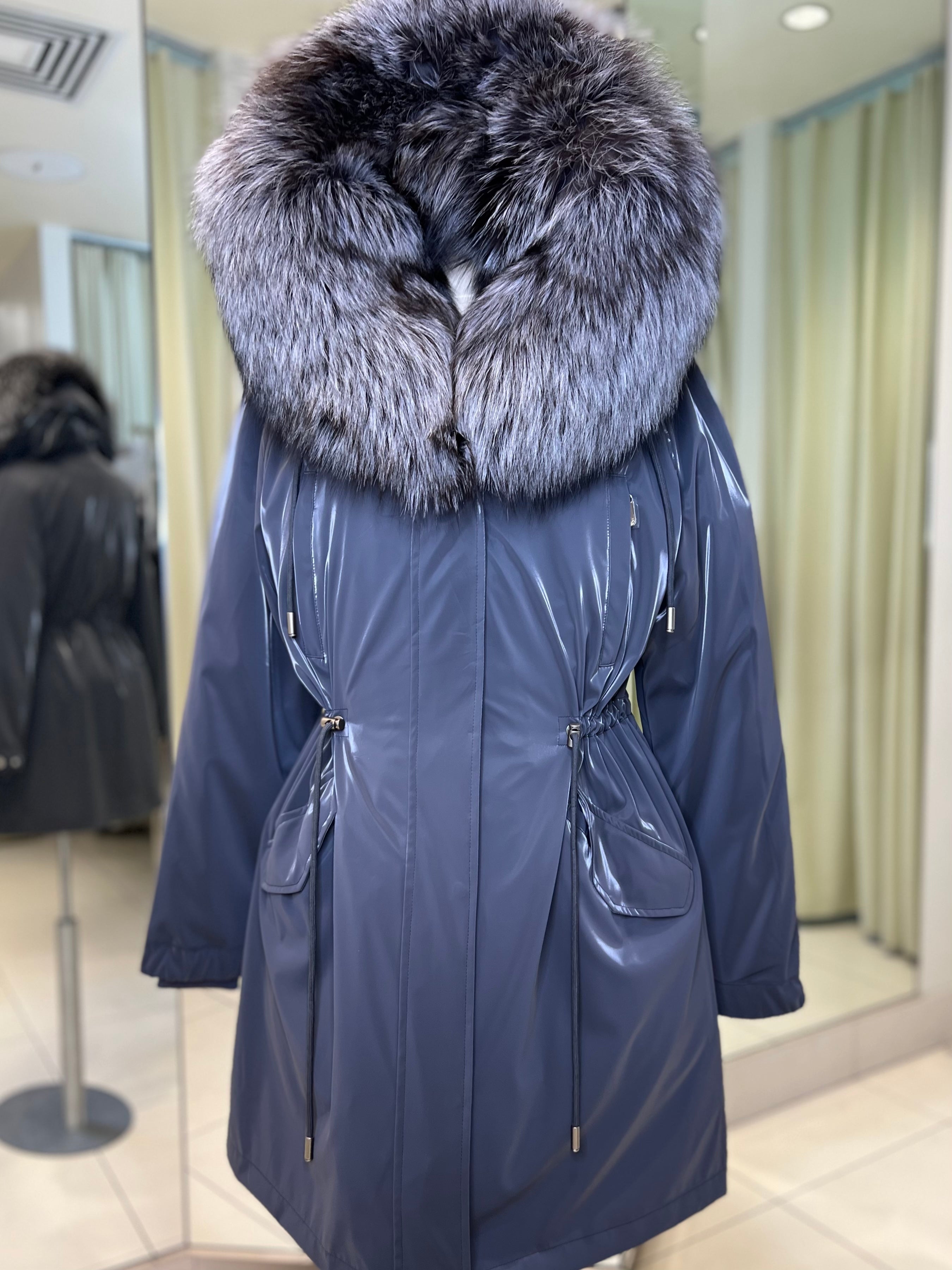 Genuine Silver Fox Fully Lined Hood Rabbit Insulated Parka Alaska® Outerwear Company