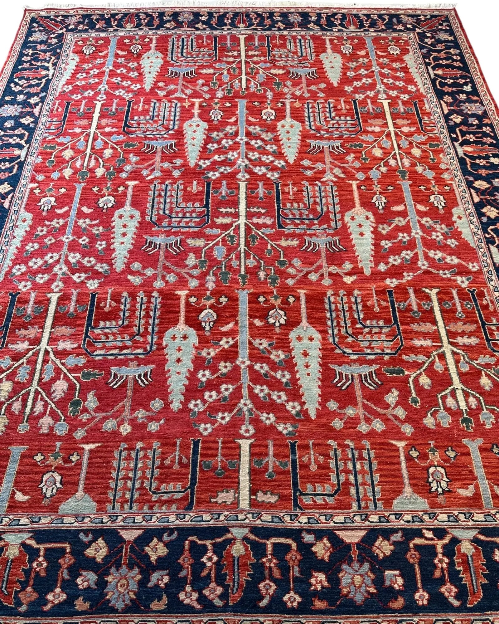 Handwoven Soumak Multicolor Wool Area Rug – 8’ x 10’ Rugistan