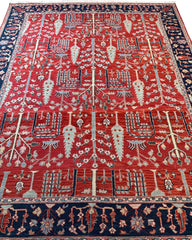 Handwoven Soumak Multicolor Wool Area Rug – 8’ x 10’ Rugistan