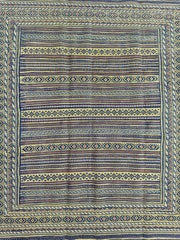 Hand-Woven Afghani Maliki Wool Kilim Rug - 4'5" x 6' Rugistan
