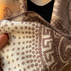 Women's Color Block Imitation Cashmere Scarf Family Shopolf