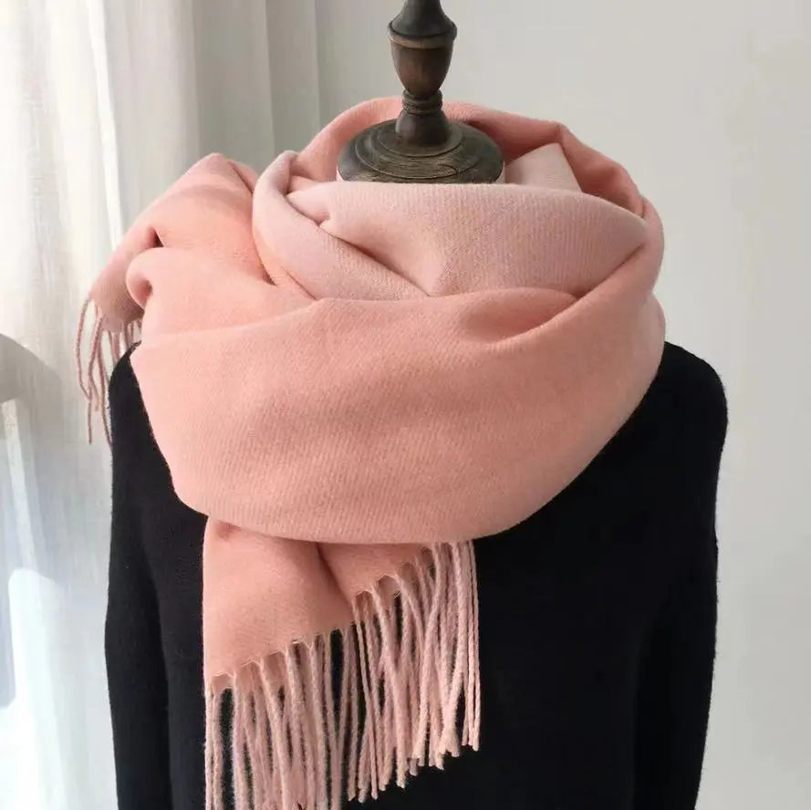 Double-Sided Artificial Wool Scarf Family Shopolf