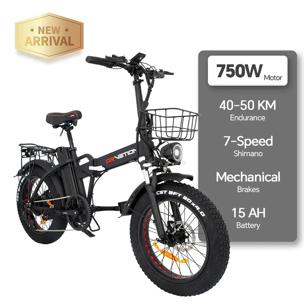 At20 Eletric Fat Bike 10AH/15AH/20AH 48V 750W Up To 45km/h