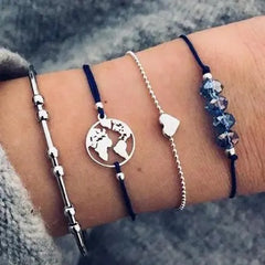 Bead Chain Bracelet Set Anklet Family Shopolf