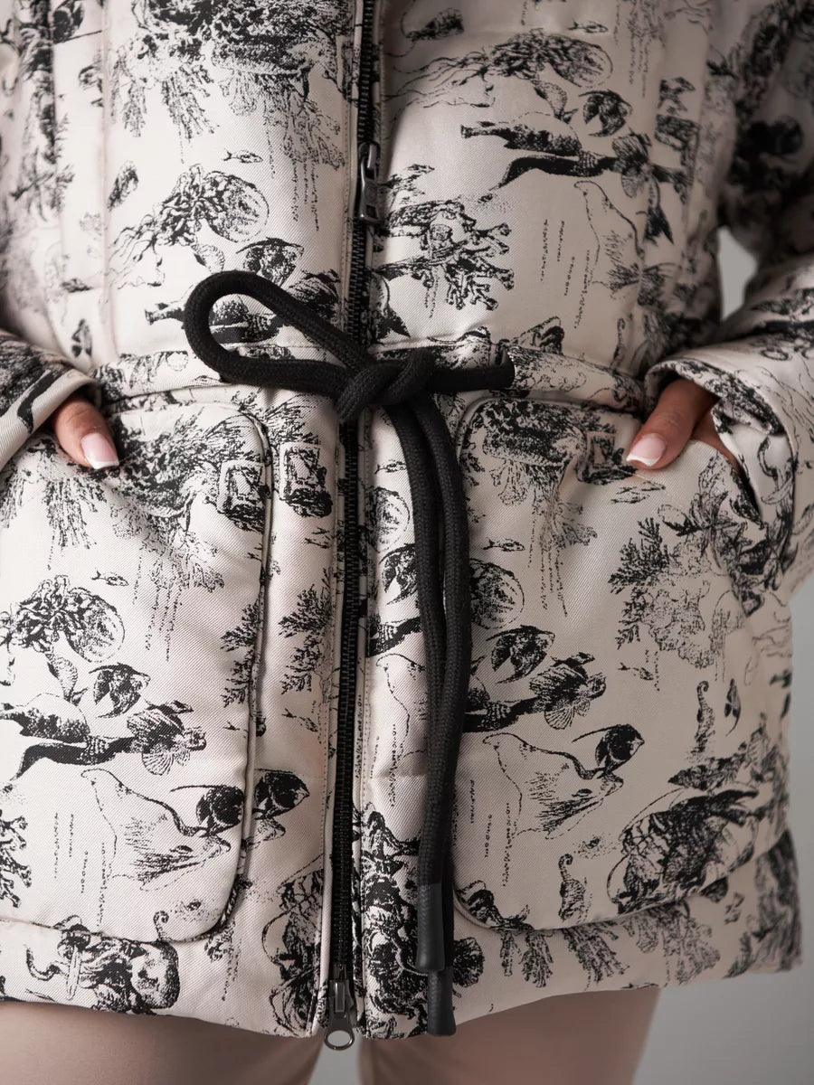 Monochrome Jacquard Down Fill Coat Alaska® Outerwear Company