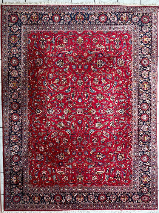 Incredible Persian Kashan All Over Wool Rug 10’2” x 14’ Rugistan