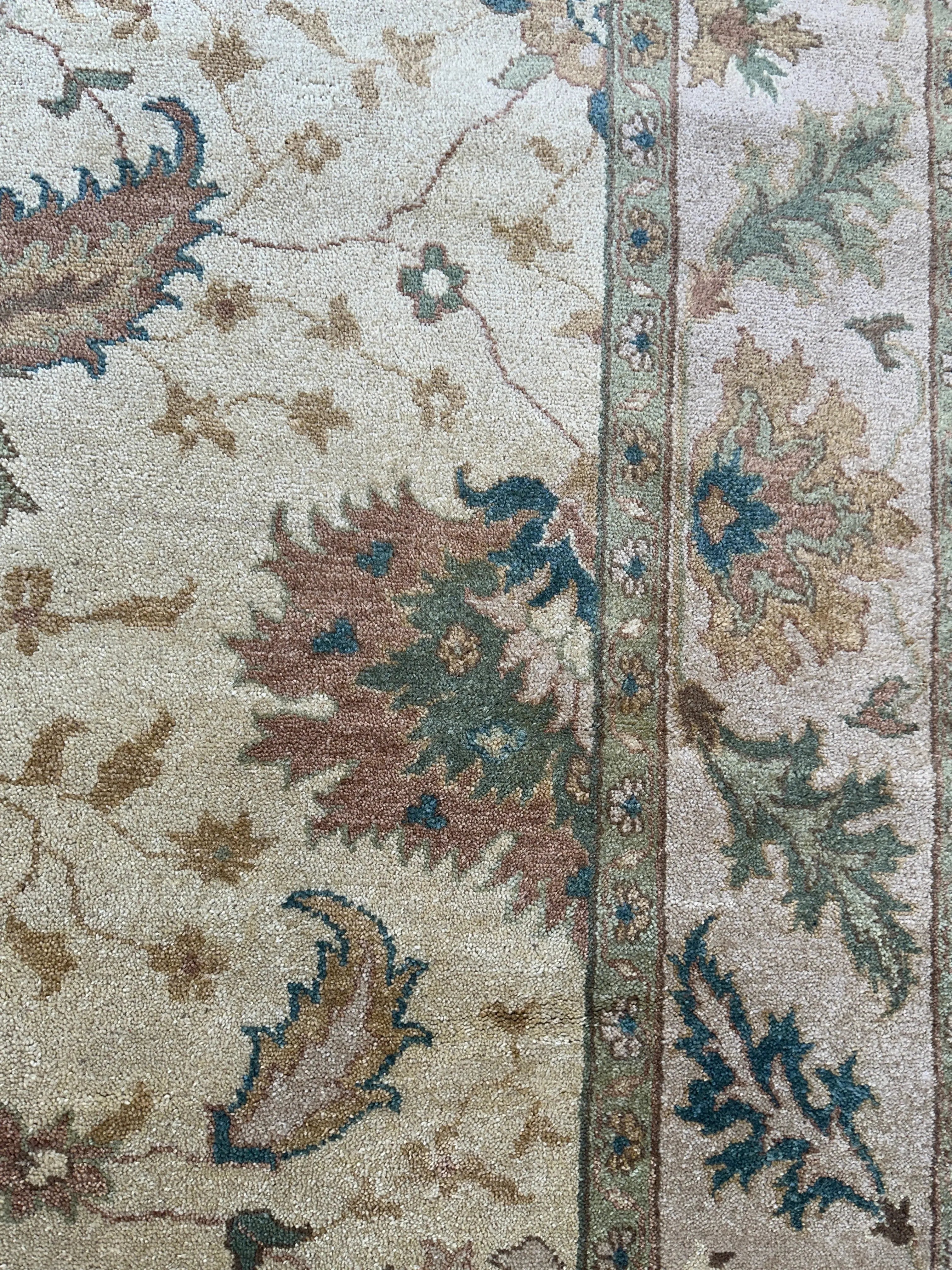 Hand-Knotted Oushak Soft Wool Rug 8 x 10 Rugistan