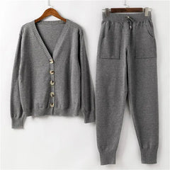 Women Knitted Tracksuit Turtleneck Family Shopolf