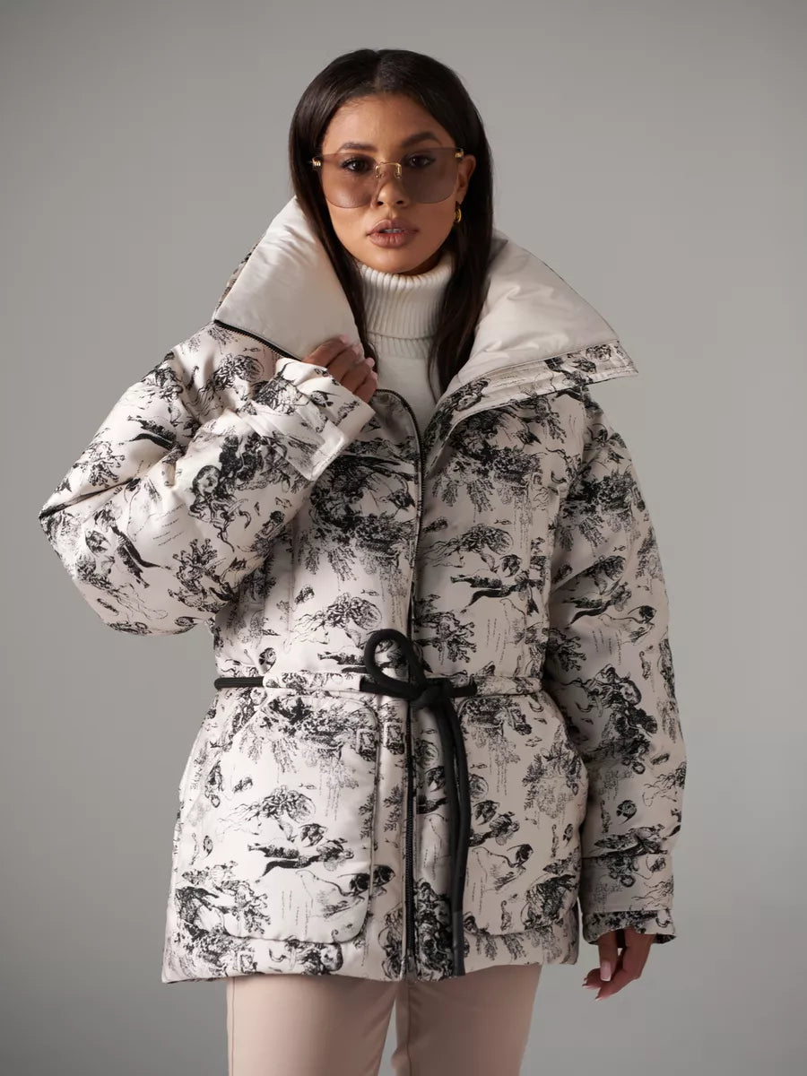 Monochrome Jacquard Down Fill Coat Alaska® Outerwear Company