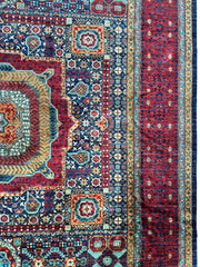 Hand-Knotted Mamluk Wool Rug – 8'4" x 9'9" – Intricate Geometric Masterpiece Rugistan