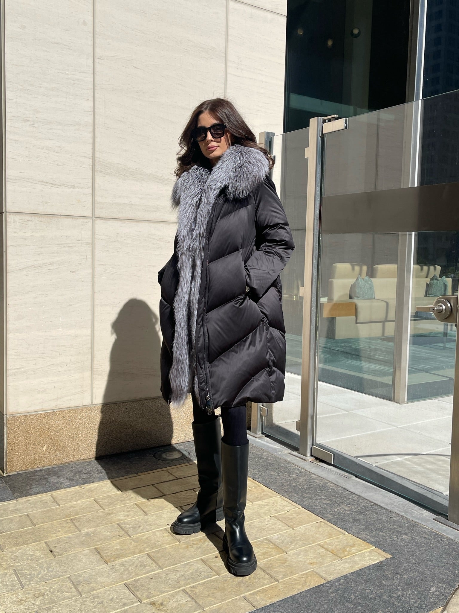 Amandine Genuine Silver Fox Down Parka Alaska® Outerwear Company