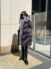 Amandine Genuine Silver Fox Down Parka Alaska® Outerwear Company