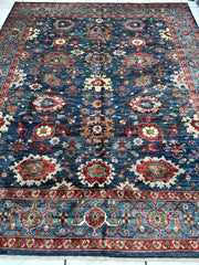 Trasitional Serapi Ghazni Wool Rug – 8' x 10’ – Intricate Floral Design Rugistan