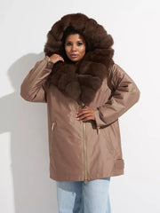 Genuine Polar Fox Fur Trim Rabbit Fur Insulated Parka Alaska® Outerwear Company