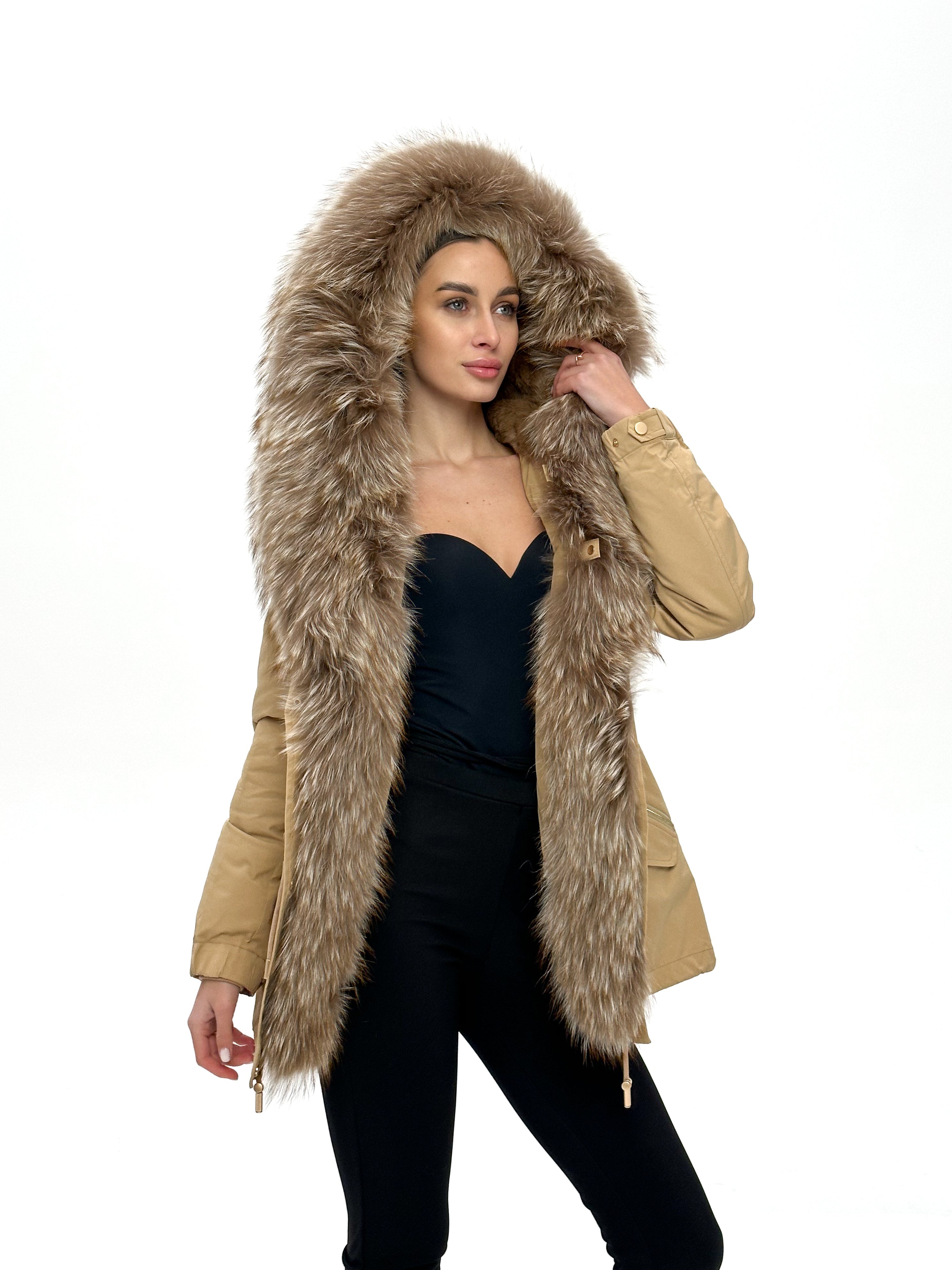 Genuine Silver Fur Trim Parka with Rabbit Fur Insulation Alaska® Outerwear Company