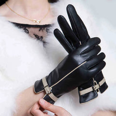 Ladies leather gloves Family Shopolf