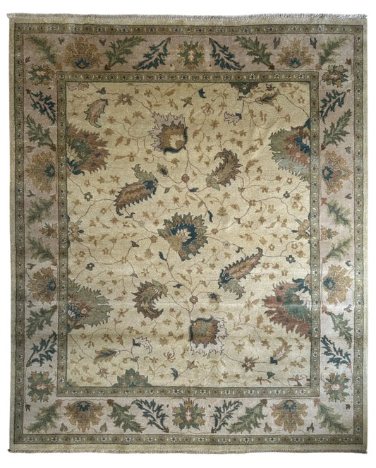 Hand-Knotted Oushak Soft Wool Rug 8 x 10 Rugistan