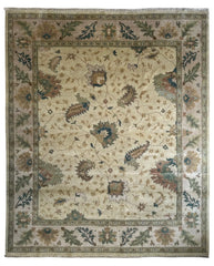 Hand-Knotted Oushak Soft Wool Rug 8 x 10 Rugistan