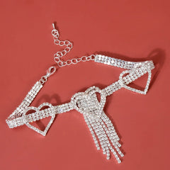 Blue Rhinestone Anklet Family Shopolf