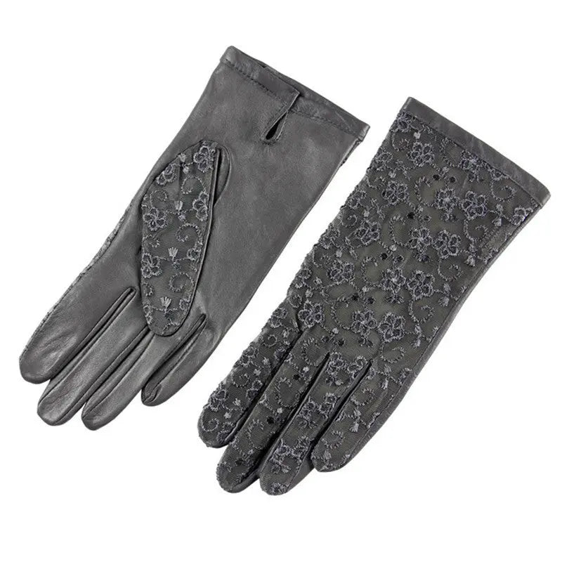 Lace-topped leather gloves Family Shopolf