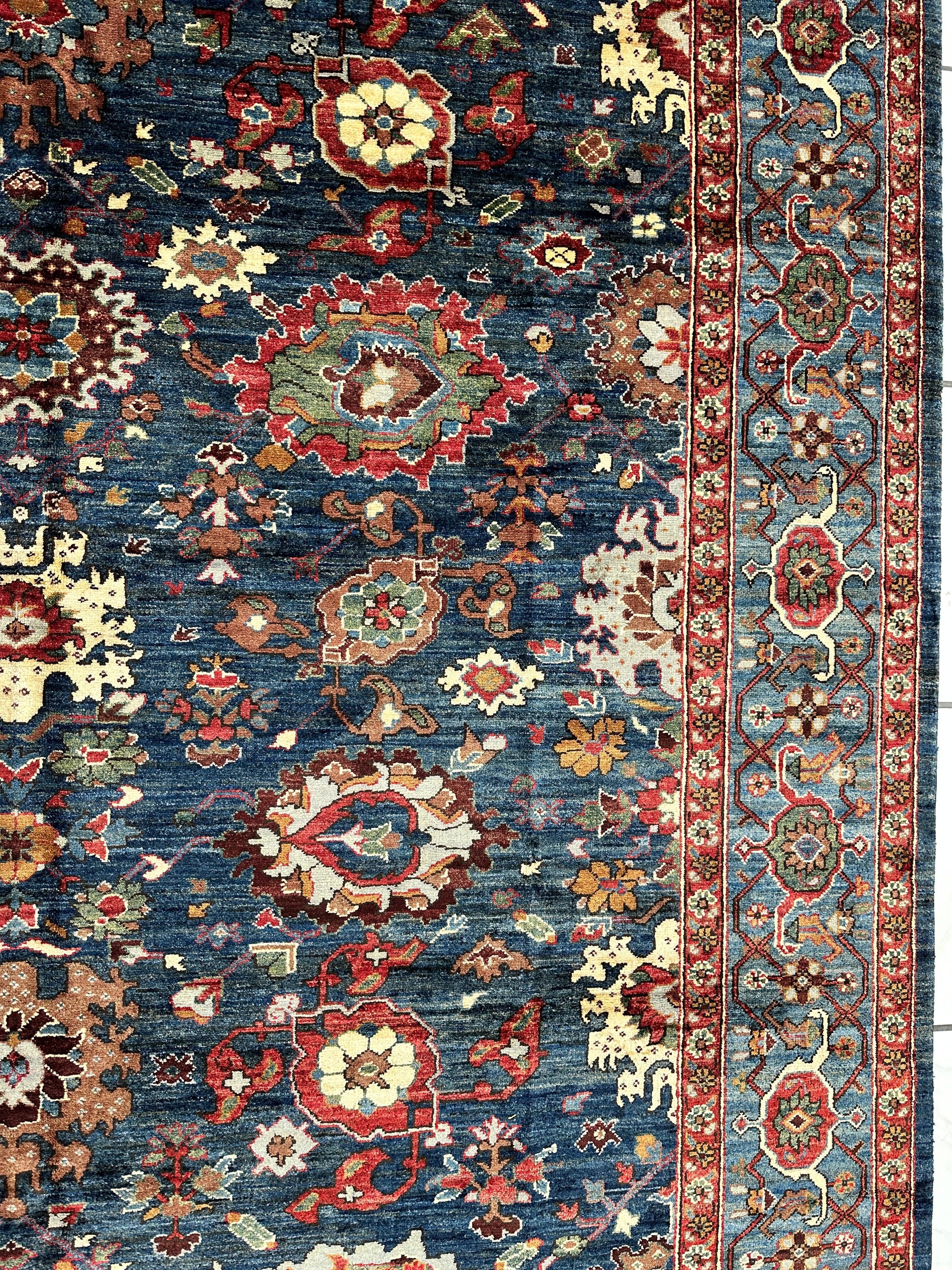 Trasitional Serapi Ghazni Wool Rug – 8' x 10’ – Intricate Floral Design Rugistan