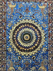 Hand-Knotted Parak Rug – Sky Blue, 40” x 60” | Afghan Wool Rug Rugistan