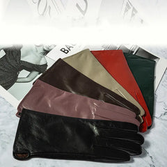 Touch Screen Leather Gloves with Plush Lining Family Shopolf