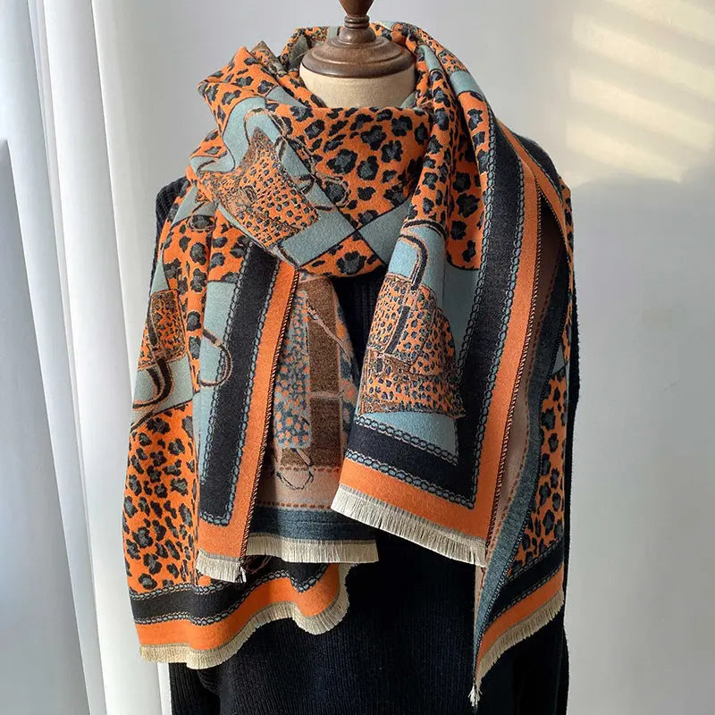Women's Leopard Print Scarf Family Shopolf