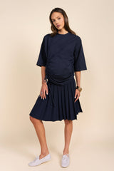 Maternity Infinity Skirt in Midnight Navy Apparalel