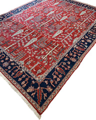 Handwoven Soumak Multicolor Wool Area Rug – 8’ x 10’ Rugistan