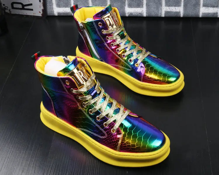 Men's Shoes Korean Bright Leather New Youth Family Shopolf